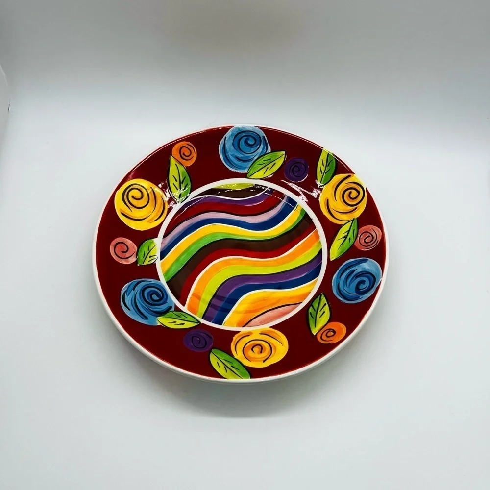 HAUSENWARE DESIGNED BY MARY ROSE YOUNG BRIGHT COLORFUL 13” BOWL
